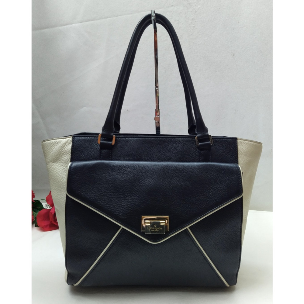 Kate Spade New York Black Pebbled Leather Double Handles Bag